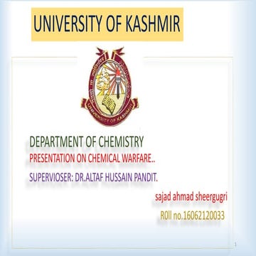 Chemical warfare ...new