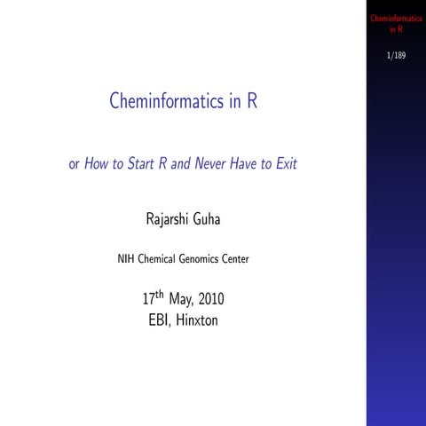 Cheminformatics in R