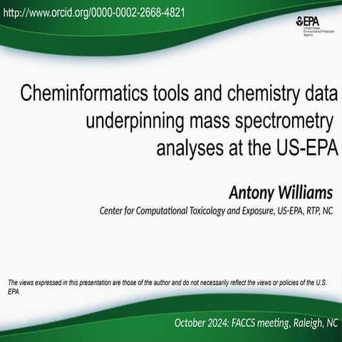 Cheminformatics tools and chemistry data underpinning mass spectrometry analy...