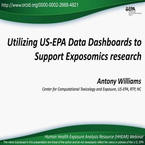 Cheminformatics tools supporting dissemination of data associated with ...