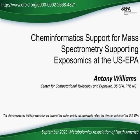 Cheminformatics Support for MS Supporting Exposomics