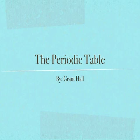History of the periodic table | PPTX