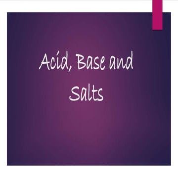 Chemistry acid,base,salt