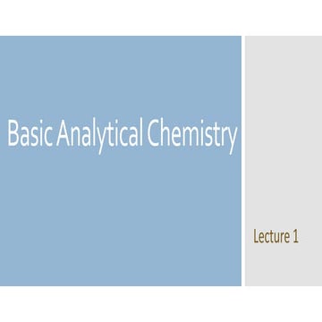 Analytical Chemistry 