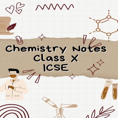 ICSE Chemistry Class X Handwritten Notes