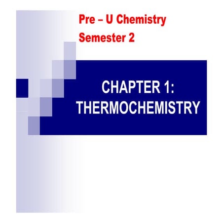 Inorganic Chemistry: Thermochemistry