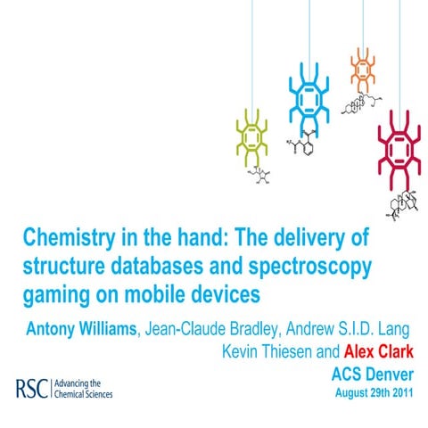 Chemistry in the hand: The delivery of structure databases and spectroscopy g...