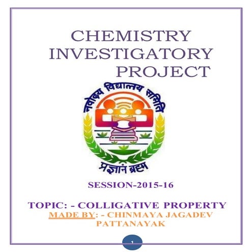 colligative property  ,made by-chinmay jagadev pattanayak