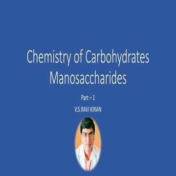 Chemistry of carbohydrates