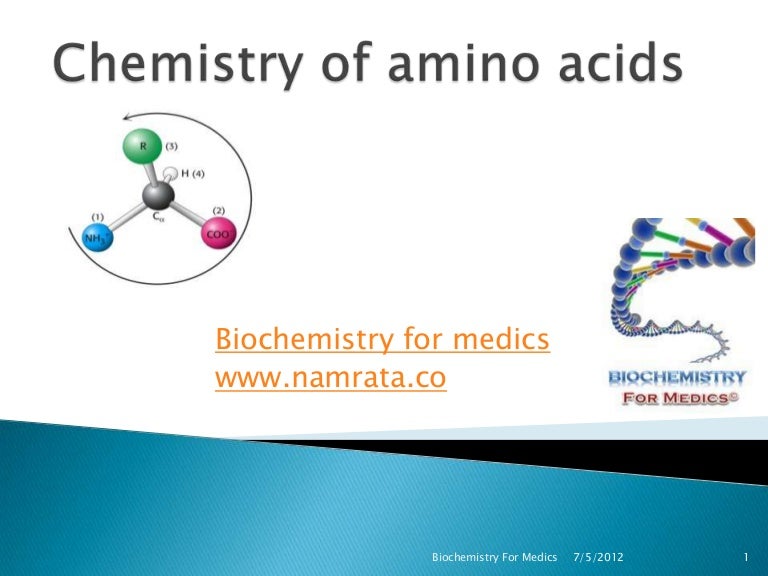 Chemistry of amino acids