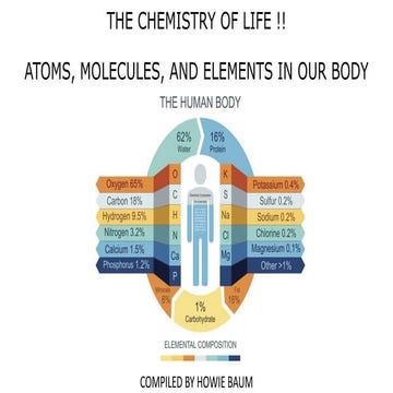 Chemistry of atoms and molecules of our body
