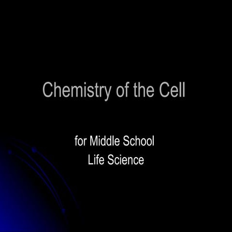 Chemistry Of Cells