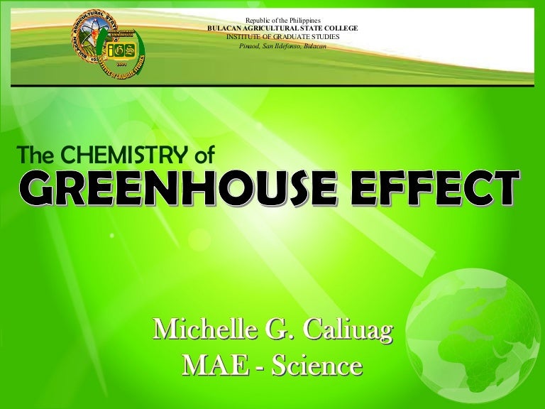 Chemistry of greenhouse effect