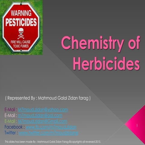 Chemistry of  herbicides