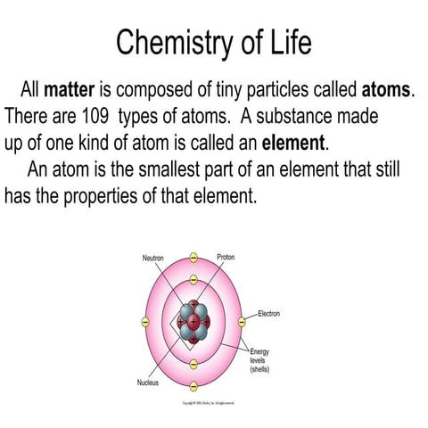 Chemistry of Life