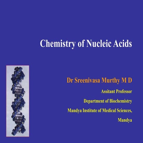 Chemistry of nucleic acids