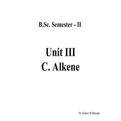 Chemistry Of Unsaturated Hydrocarbons Ppt