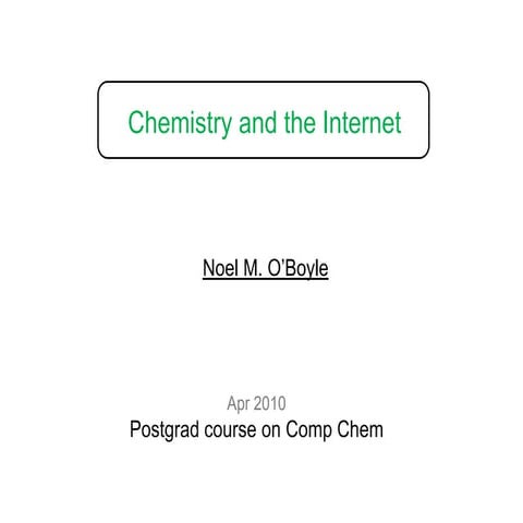 Chemistry and the Internet