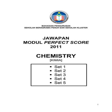 Chemistry Perfect Score 2011 module answer