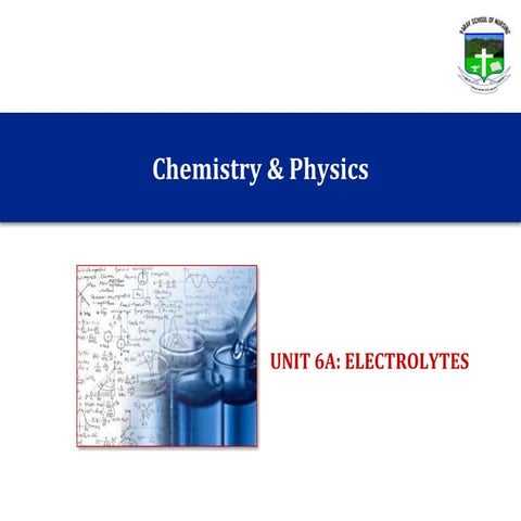 ChemPhys UNIT 6a: Electrolytes
