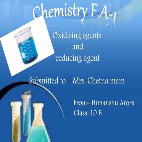 oxidising and reducing agent 