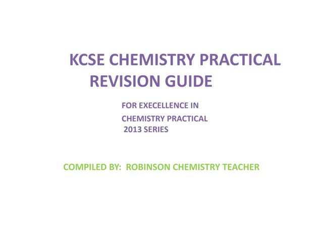 Chemistry practical ppt
