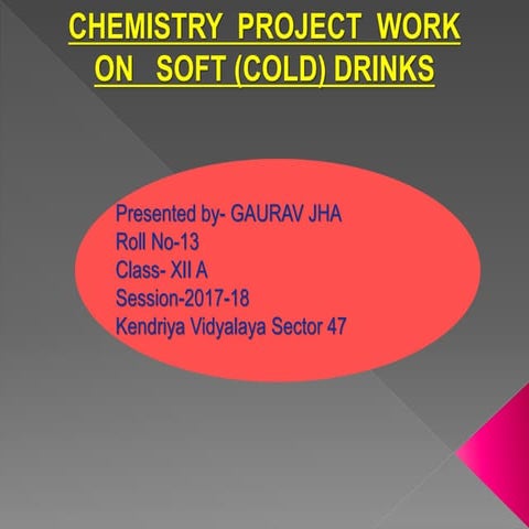 Chemistry investigatory project for class 12