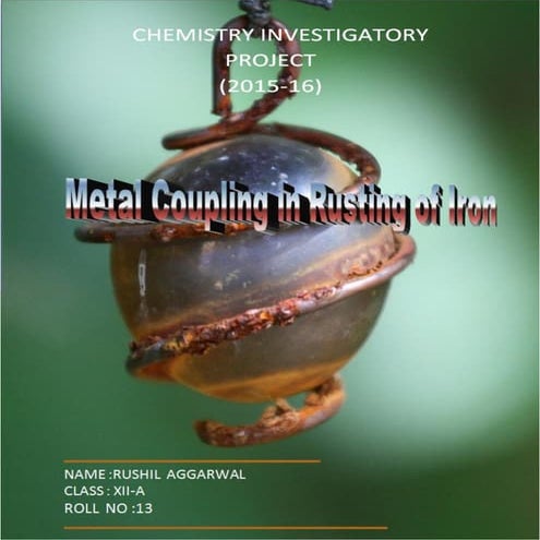 Chemistry Investigatory Project Class 12