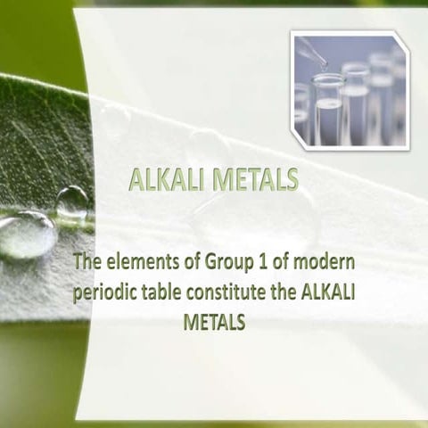 Alkali metals