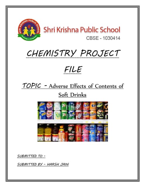 Soft Drink Analysis | DOCX | Chemistry | Science