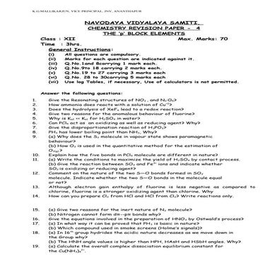 Chemistry slot test   4