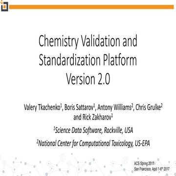 Chemistry Validation and Standardization Platform v2.0