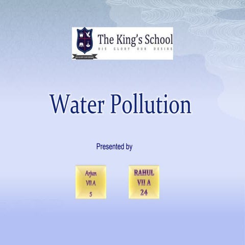 Chemistry water pollution