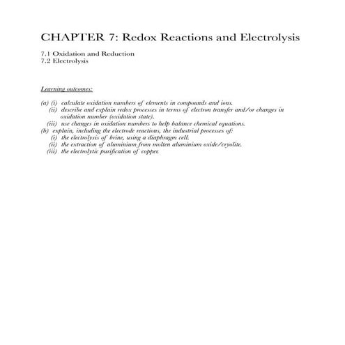 Chemistry zimsec chapter 6 electrochemistry | PDF
