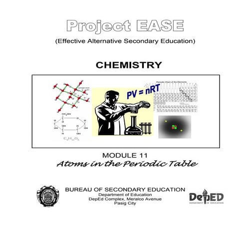 Chem m11 atoms in the periodic table