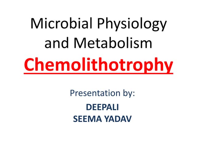 Chemolithotrophy