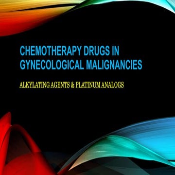 Chemotherapy drugs in gynecological oncology