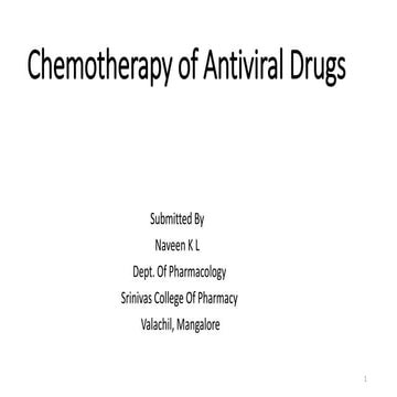 SlideShare On Chemotherapy of Antiviral Drugs (Pharmacology)