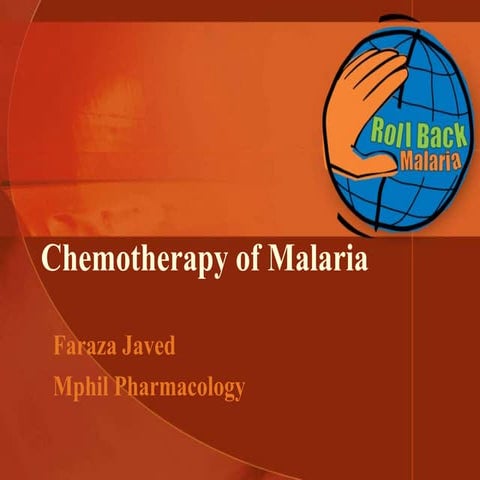Chemotherapy of malaria