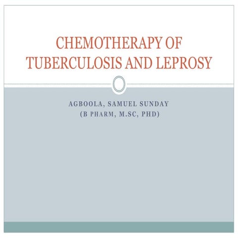 Anti tuberculosis therapy ( att) | PPTX