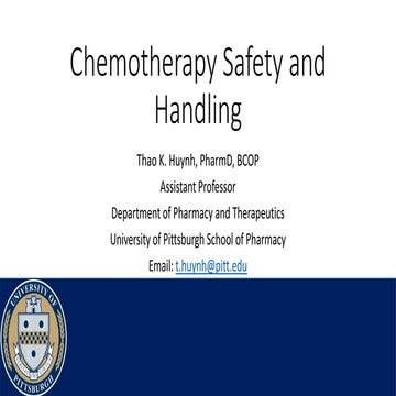 Chemotherapy safety and handling-Thao's presentation