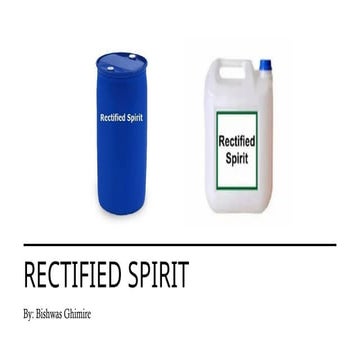 chem ppt rectifies spirit a presentation on topic rectified spirit | PPTX