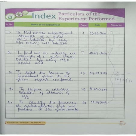 Chem practical Class XII