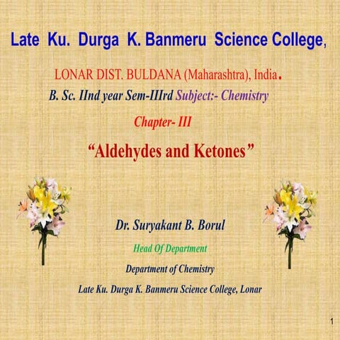 Chem sem iii unit-iii aldehyde part-i