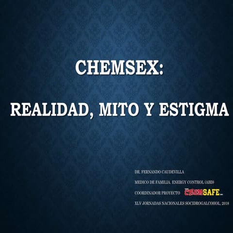 ChemSex. Realidad, mito y estigma_Fernando Caudevilla