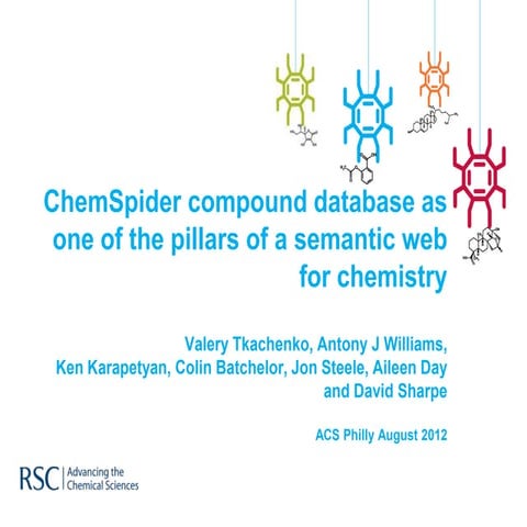 ChemSpider compound database as one of the pillars of a semantic web for …