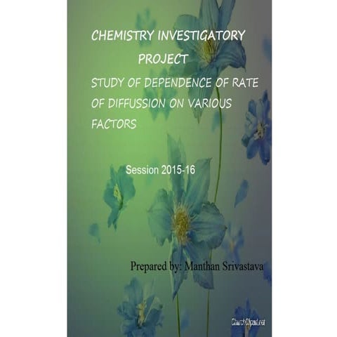 Chemistry investigatory project