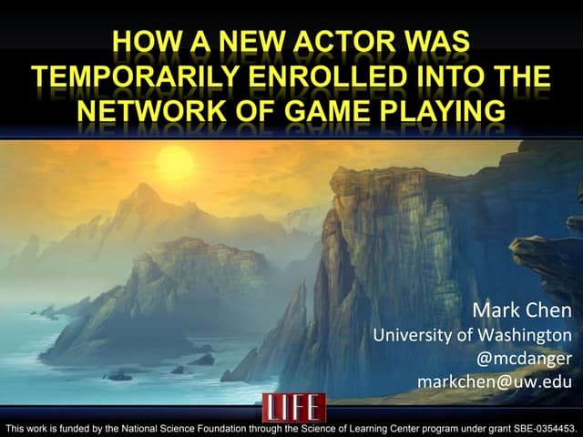 CSCL 2011: Enrollment of a New Acto...