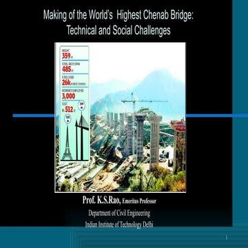Analysis of Chenab bridge intro and methods | PPTX