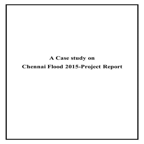 Chennai floods 2015 report